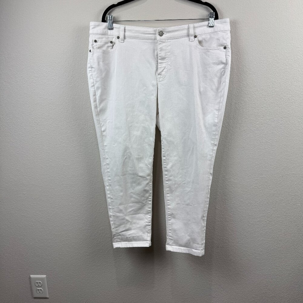 Talbots Flawless Girlfriend Jeans Size 16WP White